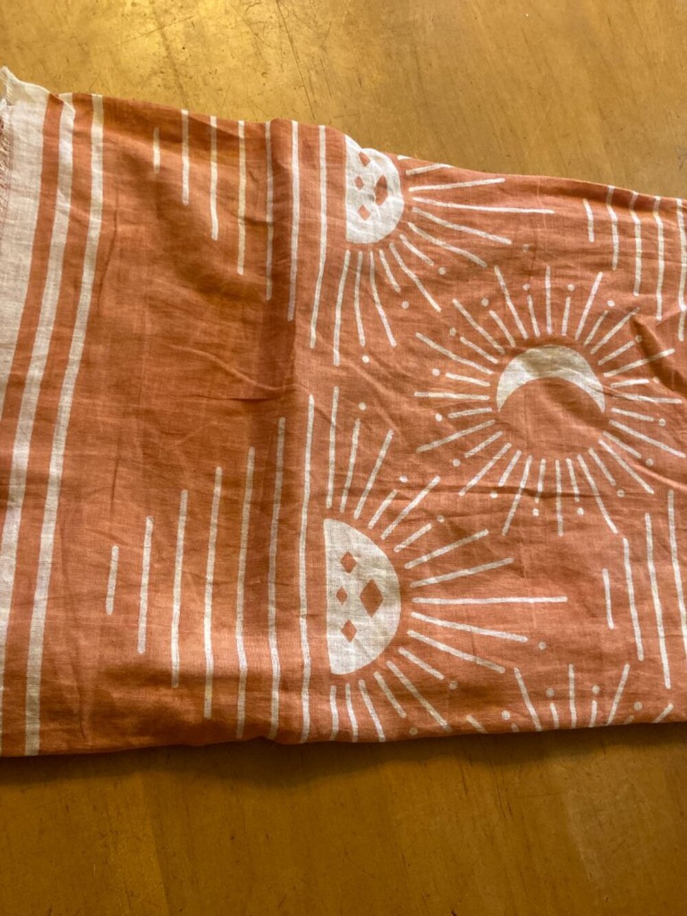 Danika Studios Soleil Celestial Scarf/ Sarong Orange and white - Picture 3 of 3